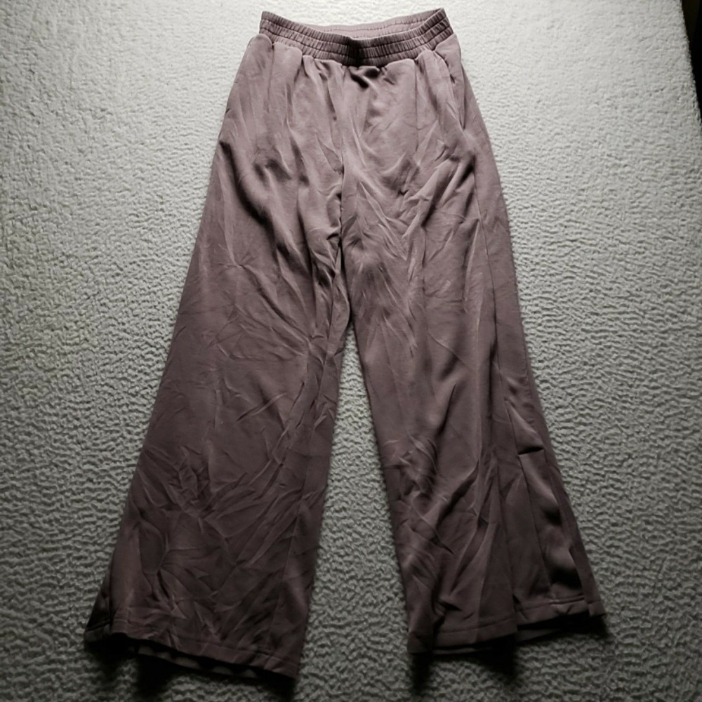 Adyson Parker Pants Womens M Purple Jersey Wide Leg Sweatpants Pull On Lounge